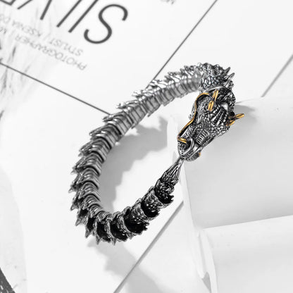 Trendy Dragon Copper Bracelet – Unisex Fashion Loong Metal Bangle, Party & Daily Jewelry Accessories for Women & Men