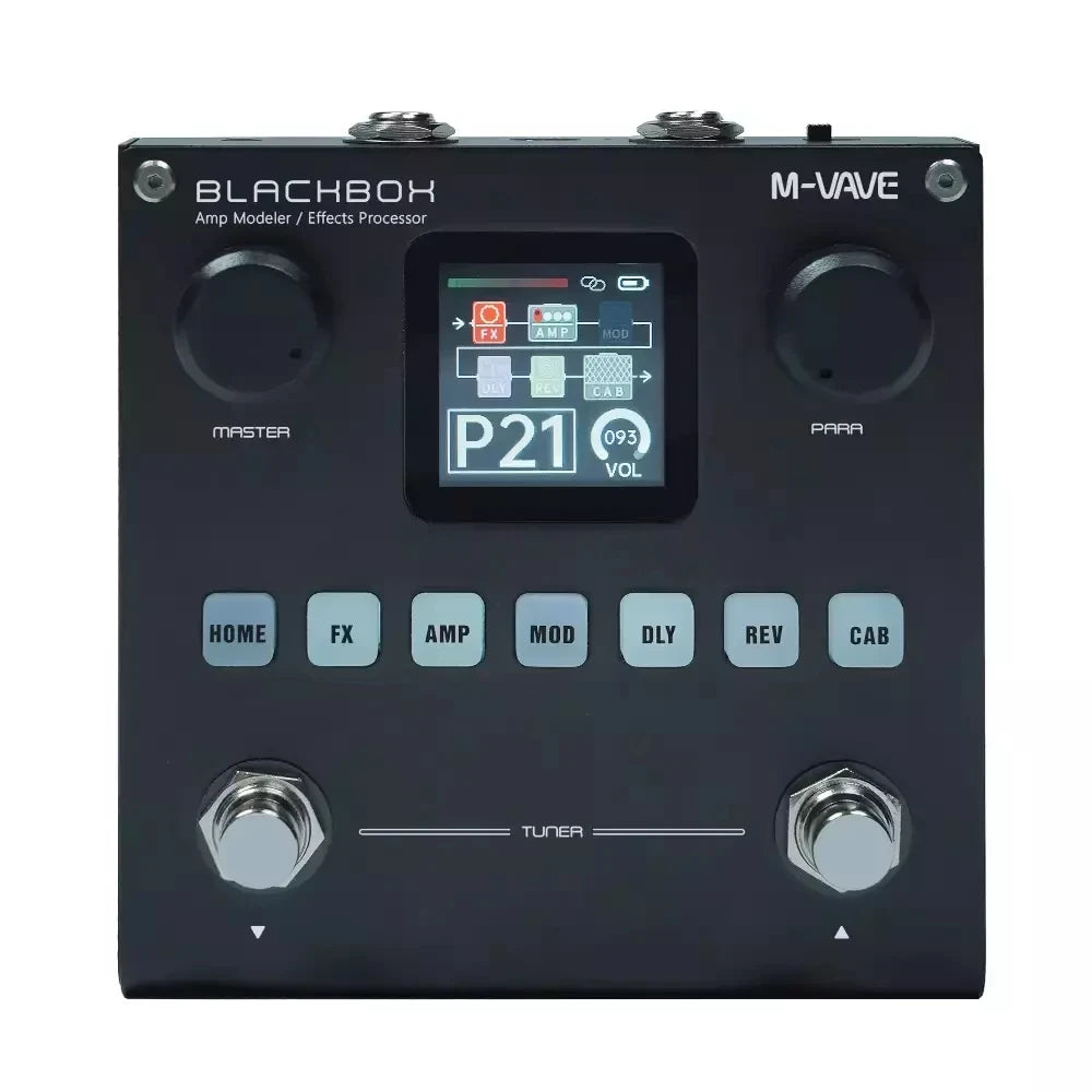 M-VAVE Blackbox Guitar/Bass AMP Modeler – Multi-Effects Processor, Rechargeable for Electric Guitar & Bass