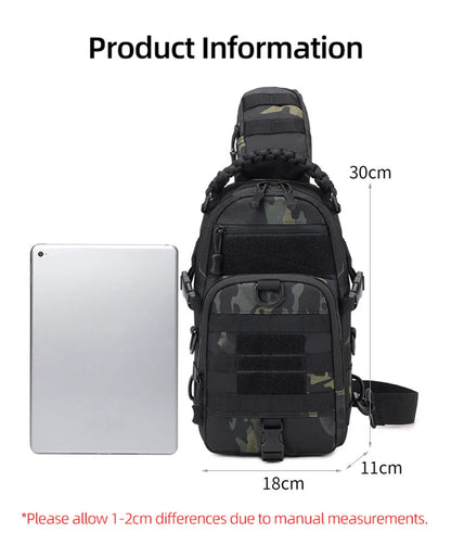 Camping Tactical Chest Bag – MOLLE Sling Backpack for Men, Outdoor Hiking, Cycling & Fishing