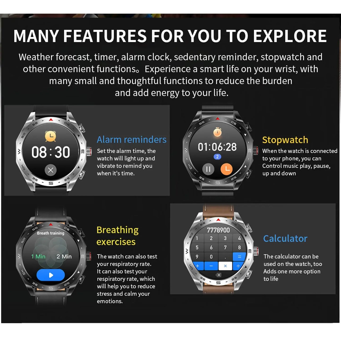 2024 Smart Watch with TWS 2-in-1 Bluetooth Earphones — HIFI 9D Sound & Bluetooth Call for Men & Women Sports Fitness