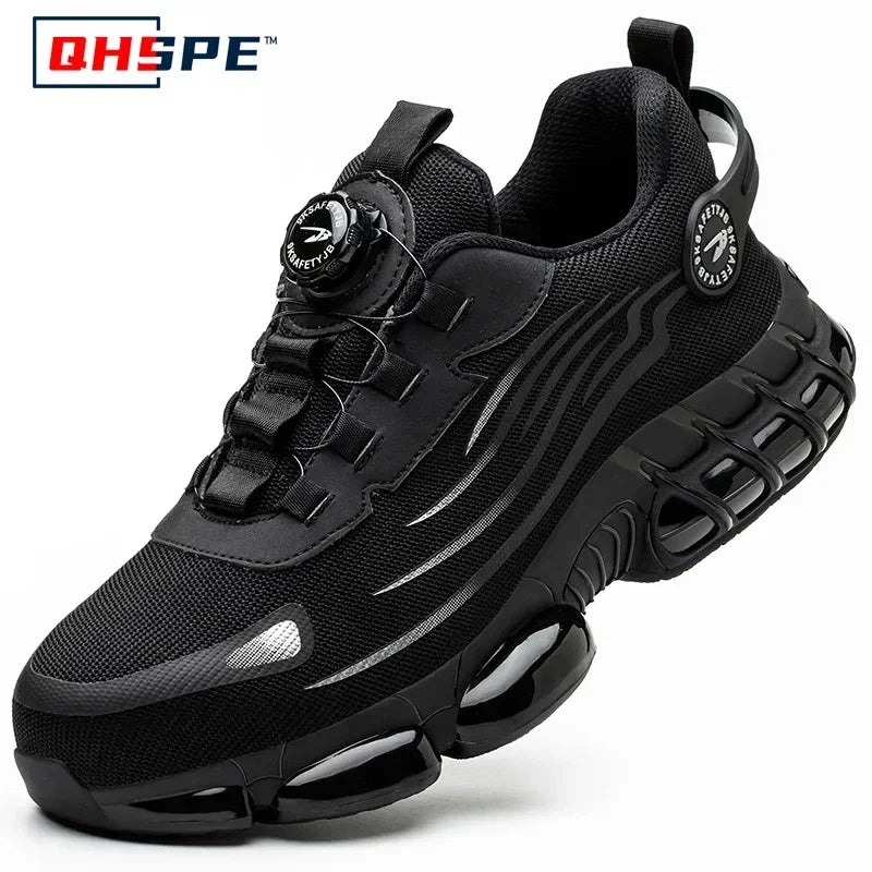 Rotating Button Safety Shoes for Men – Anti-Smash, Anti-Puncture Work & Security Protective Boots, Fashion Sport Design