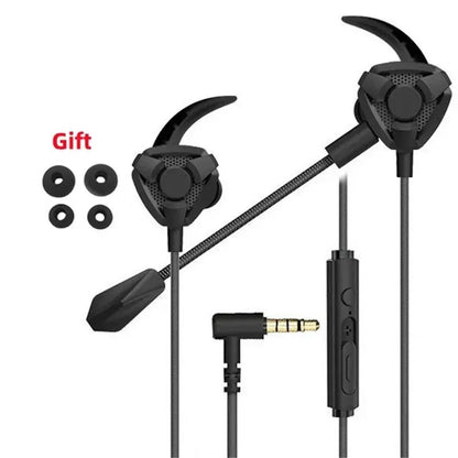 ESports Gaming Earbuds with Microphone - Noise Cancelling Wired Headset for Mobile & PC, PUBG Compatible