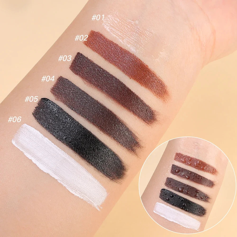 Matte Brown Black Eyebrow Cream – 3D Natural Tint Gel Wax, Waterproof & Long-Lasting Brow Enhancer
