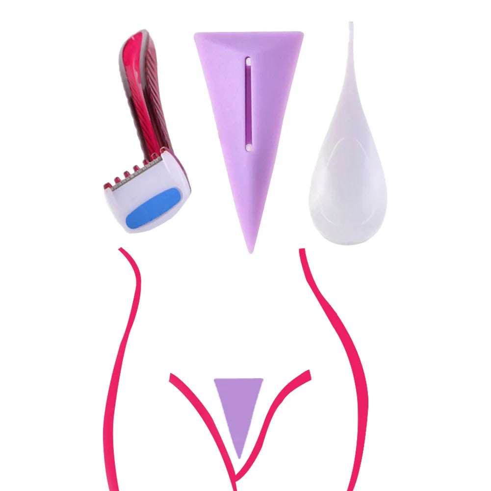 Bikini Shaving Stencil for Women — Female Pubic Hair Razor for Precise Grooming