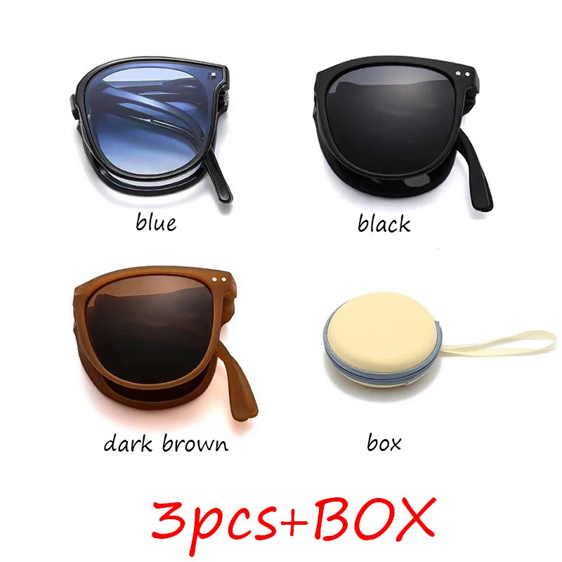 Folding UV Protection Sunglasses – Portable Ultra-Light Unisex Sun Protection Eyewear for Men & Women