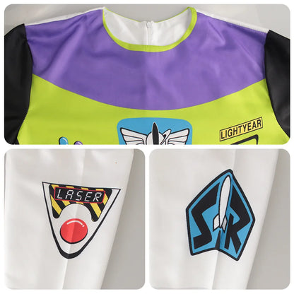 Buzz Cosplay Costume Bodysuit - Wing Suit Halloween Party Jumpsuit for Men & Children