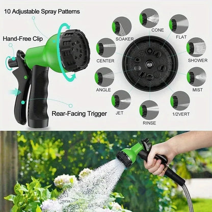 8-Mode High-Pressure Garden Hose Nozzle - Adjustable Water Sprayer for Car Washing, Yard Cleaning & Irrigation