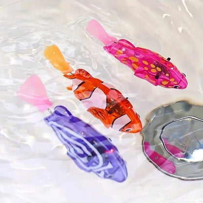 Light-Sensing Robotic Clownfish - Realistic Electric Swimming Fish & Aquarium Decoration for Cats