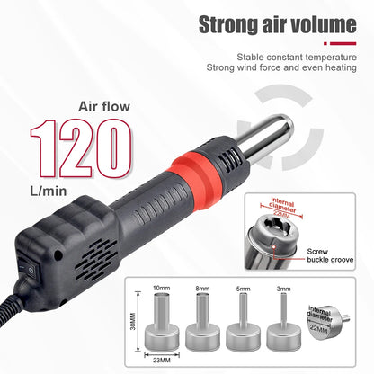 JCD Micro Hot Air Gun 8208 – 750W Soldering & Welding Rework Station, LCD Display All-in-One Heat Gun for BGA & IC Soldering
