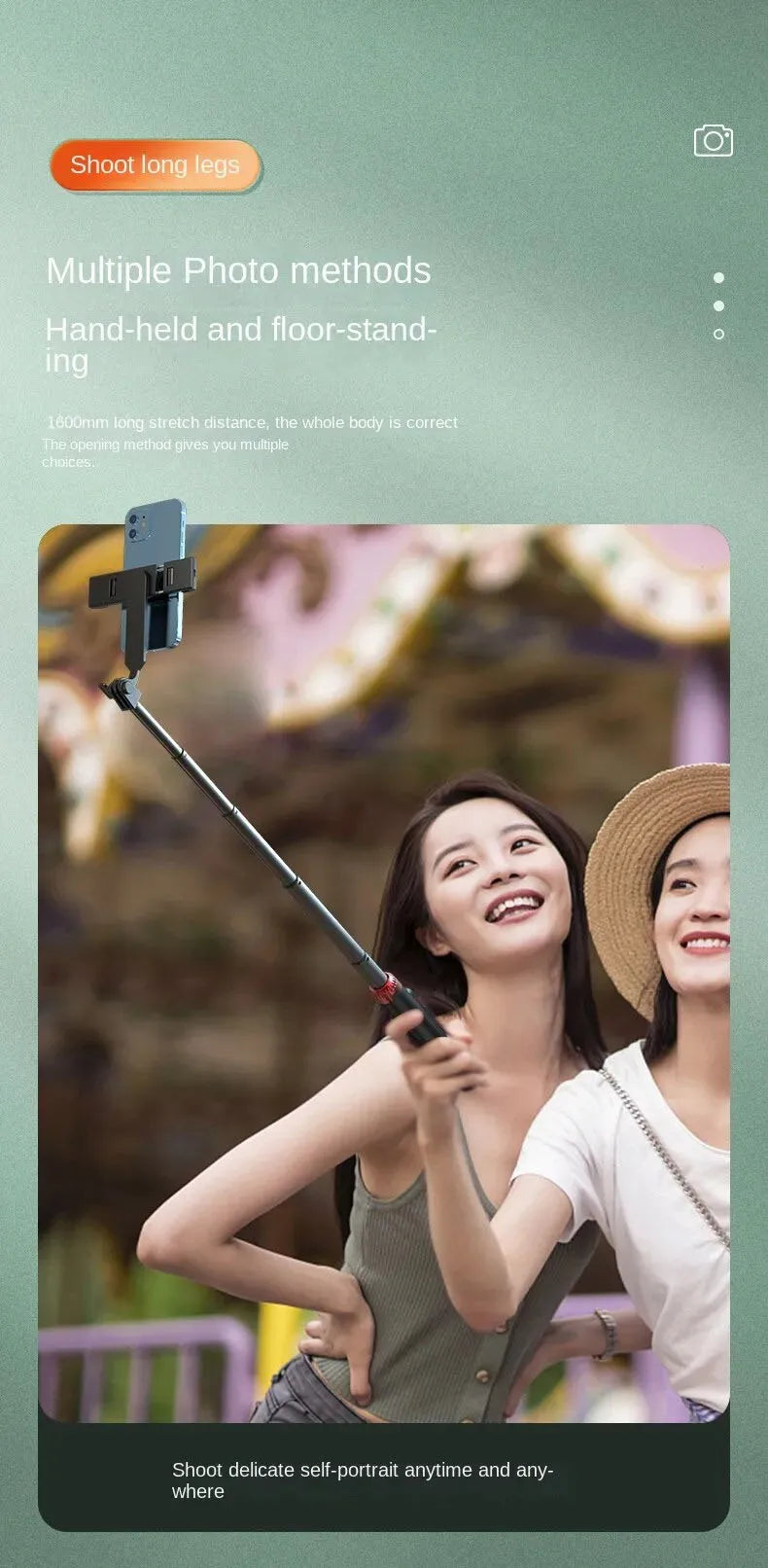 Xiaomi Tripod Selfie Stick – Bluetooth Mobile Tripod Stand with Remote Control, Ring Light & Telescopic Rod