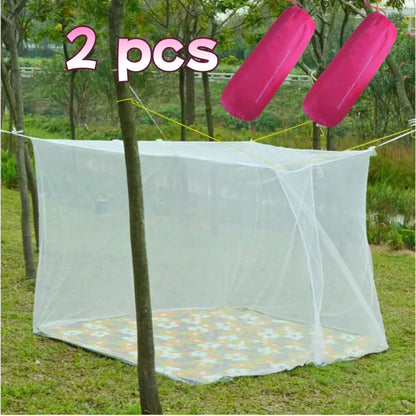 Large White Outdoor Camping Mosquito Net – Portable Insect-Proof Tent for Indoor & Bedroom Sleeping
