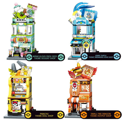 Original Pokémon Crane Game Block Set — Pikachu, Charizard, Squirtle & Bulbasaur Educational Model Toys for Kids’ Gifts