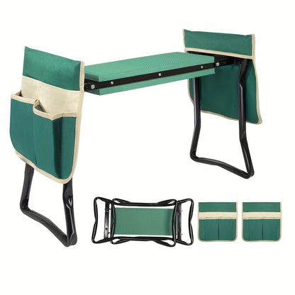 Upgraded Foldable Garden Kneeler & Seat – Heavy-Duty Gardener Stool with Thickened Soft Kneeling Pad