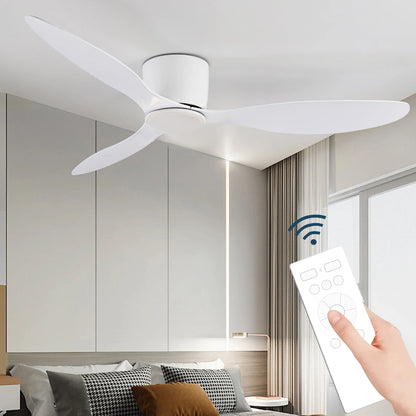 LED Ceiling Mounted Fan Light - Nordic Style Decorative Ceiling Fan for Living Room, Restaurant, and Minimalist Household Use