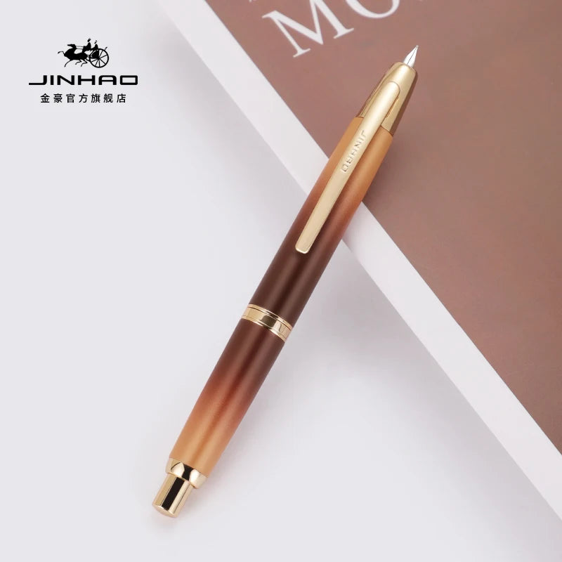 Jinhao 10 Limited Edition Gradient Fountain Pen — Retractable Press, EF/F Nib with Ink Converter, Writing Gift Pen