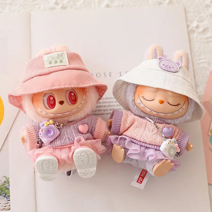 Ropa Labubu Doll Clothes Outfit – Sweater & Yarn Skirt for 15cm/17cm Labubu Plush Dolls