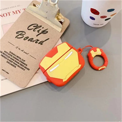 3D Cartoon Silicone Case for AirPods 4 (2024) & AirPods Pro 2/3 — Protective Earphone Charging Cover with Hook