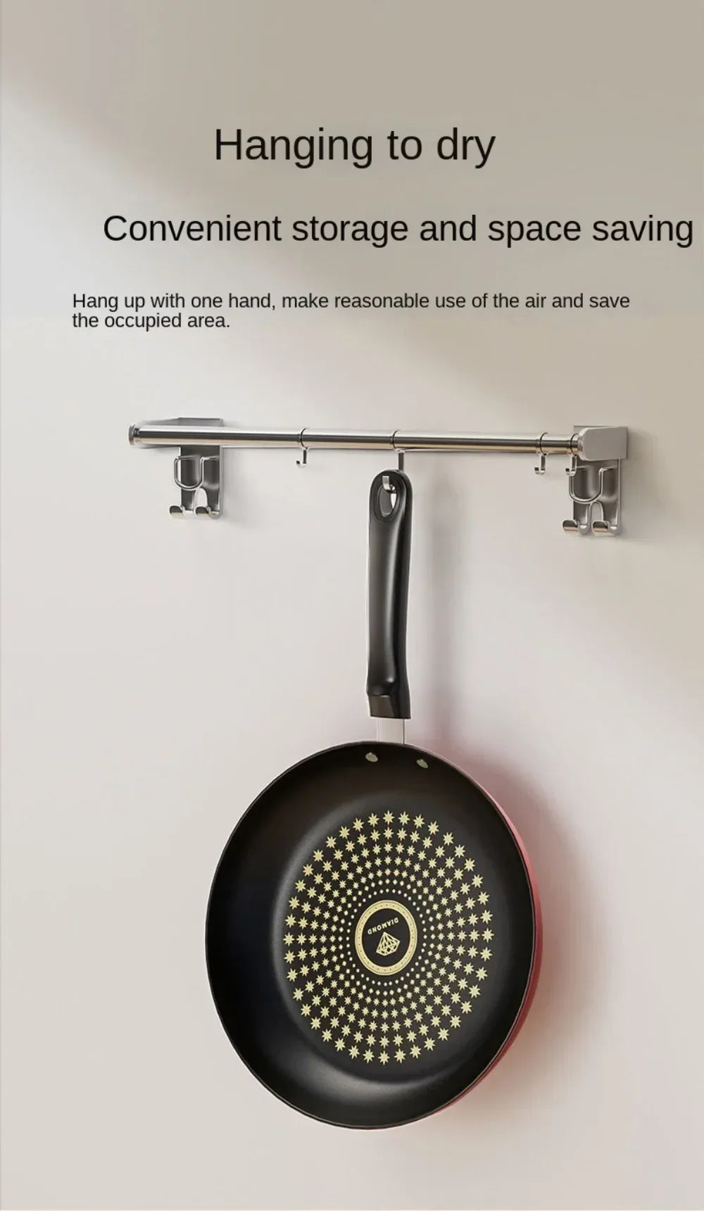 Crystal Diamond Non-Stick Frying Pan with Lid – Multi-Functional Iron Cookware for Gas & Induction