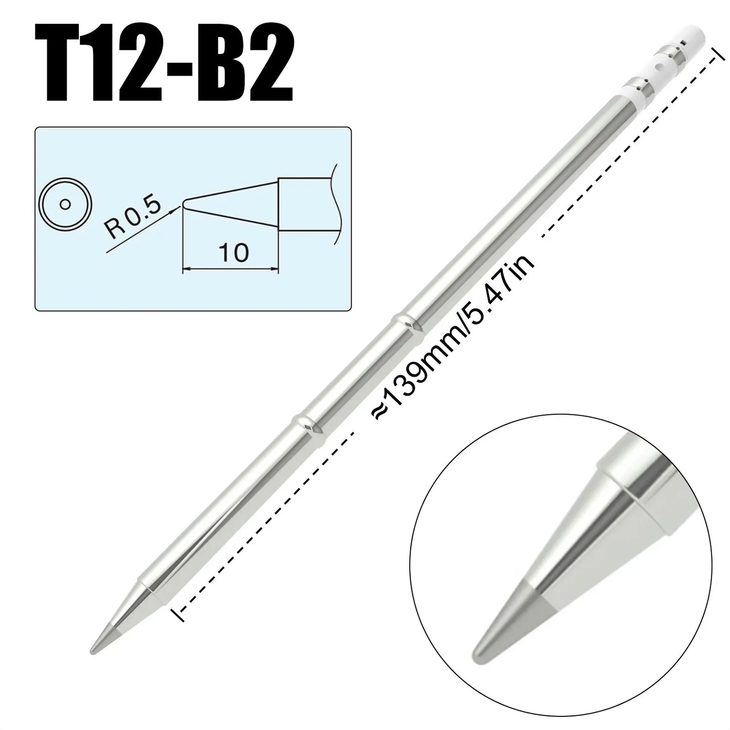 T12 Soldering Iron Tips - Universal Replacement Tips for Hakko FX951 FX-950 Welding Stations