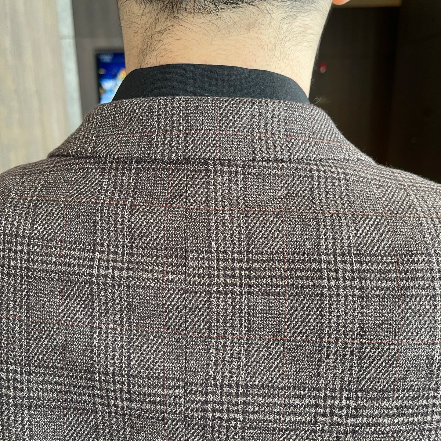 Men’s British Korean Plaid Three-Piece Suit – Stylish Business Casual Set with Blazer, Vest & Trousers