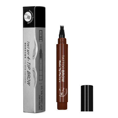 4-Tip Beard Filler Pen – Long-Lasting Beard & Mustache Enhancer for Hair Coloring, Shaping & Eyebrow Definition Tool