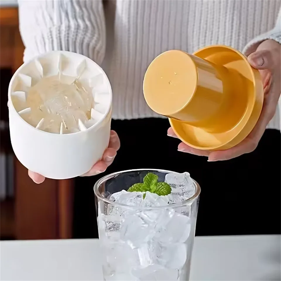 Food-Grade Silicone Ice Mold — Cylinder & Lattice Ice Maker, Quick Freeze Ice Cups & Storage for Home Use