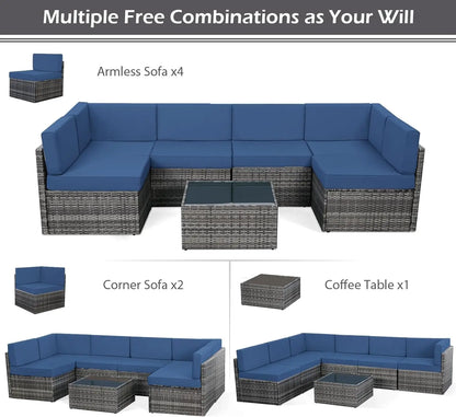 Outdoor Sectional Chair Set – Weather-Resistant Patio Furniture for Garden, Deck, or Backyard