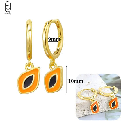 925 Sterling Silver Earrings for Women – Cute Starfish & Shrimp Pendant, Red Chili & Star Enamel Gold Fashion Jewelry