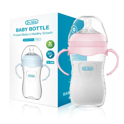 BPA-Free Baby Feeding Bottle - PP Newborn Milk Bottle with Handle, 150/240/330ml