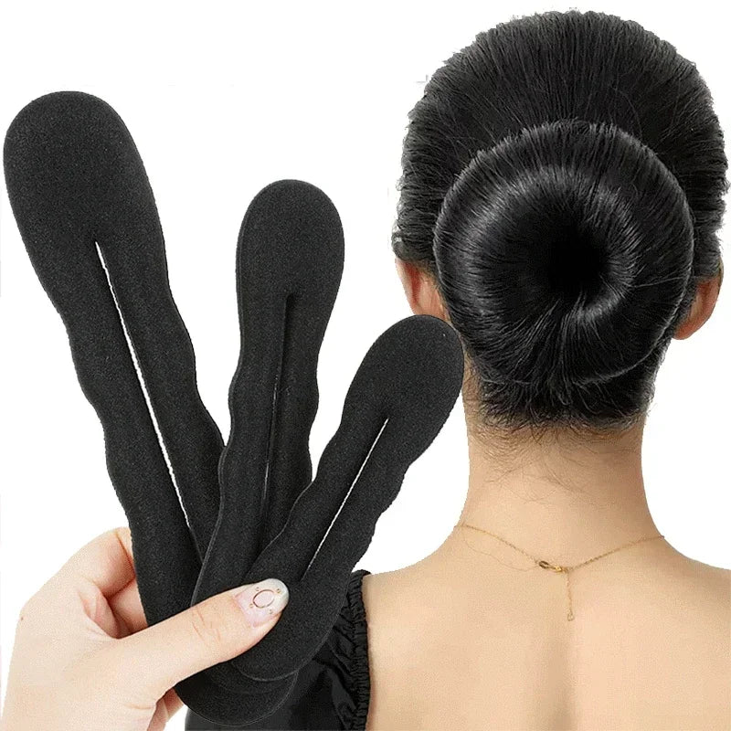 Plastic Loop Sponge Hair Styling Tool: Curly Hair Maker with Twist Donut Bun Curler - Hairstyle Accessories