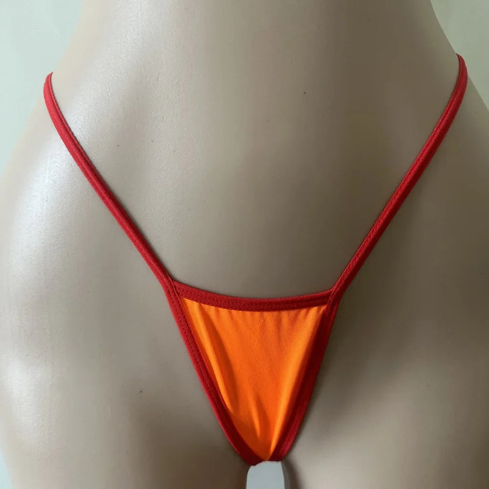 Women’s Sexy Thongs — Low Waist Solid Micro Mini Seamless G-String Panties Underwear Lingerie