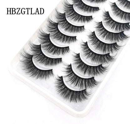10 Pairs 3D Mink False Eyelashes – Natural Long & Short Lash Extensions Makeup Kit (41 Styles)