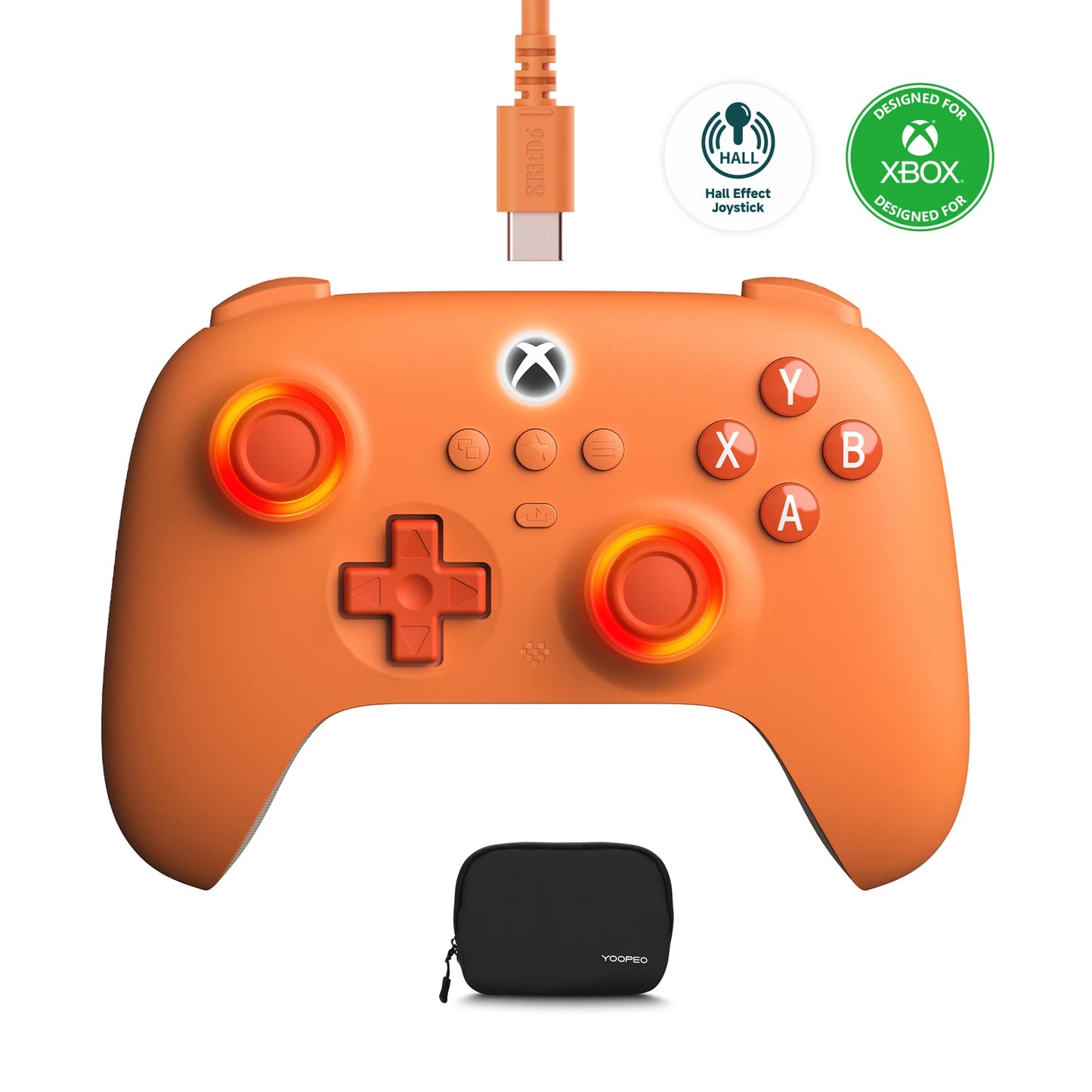 8BitDo Ultimate C Wired Game Controller for Xbox Series X/S & Xbox One | RGB Lighting, Hall Effect Joysticks