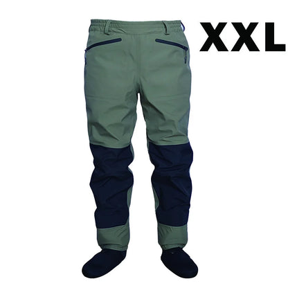 3 Layer Breathable Waterproof Fly Fishing Waist Waders – Stockingfoot High Pant Waders for Duck Hunting & Wading