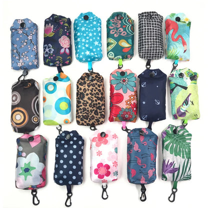 Fashionable Foldable Shopping Bag - Eco-Friendly, Large Capacity Tote with Convenient Folding Pouch for Travel and Groceries