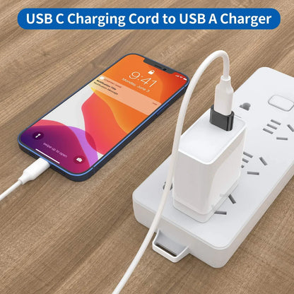 USB-C to USB Adapter – Type-C Male to Female Converter for Phones, PCs, and Laptops, 1/2/5pcs Pack