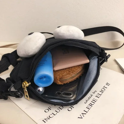Personalized Canvas Small Shoulder Bag – Trendy Korean Style Crossbody Bag for Young Women Students