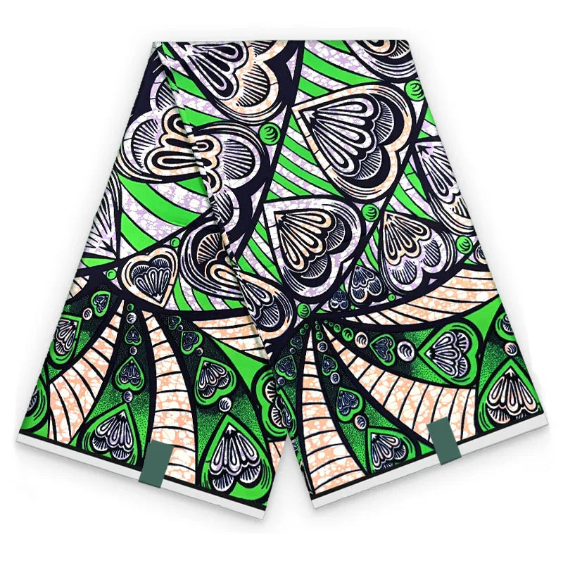 2026 African Ankara Wax Print Fabric - 100% Cotton Soft High Quality Original Real Wax Fabric for Party Dresses HH101