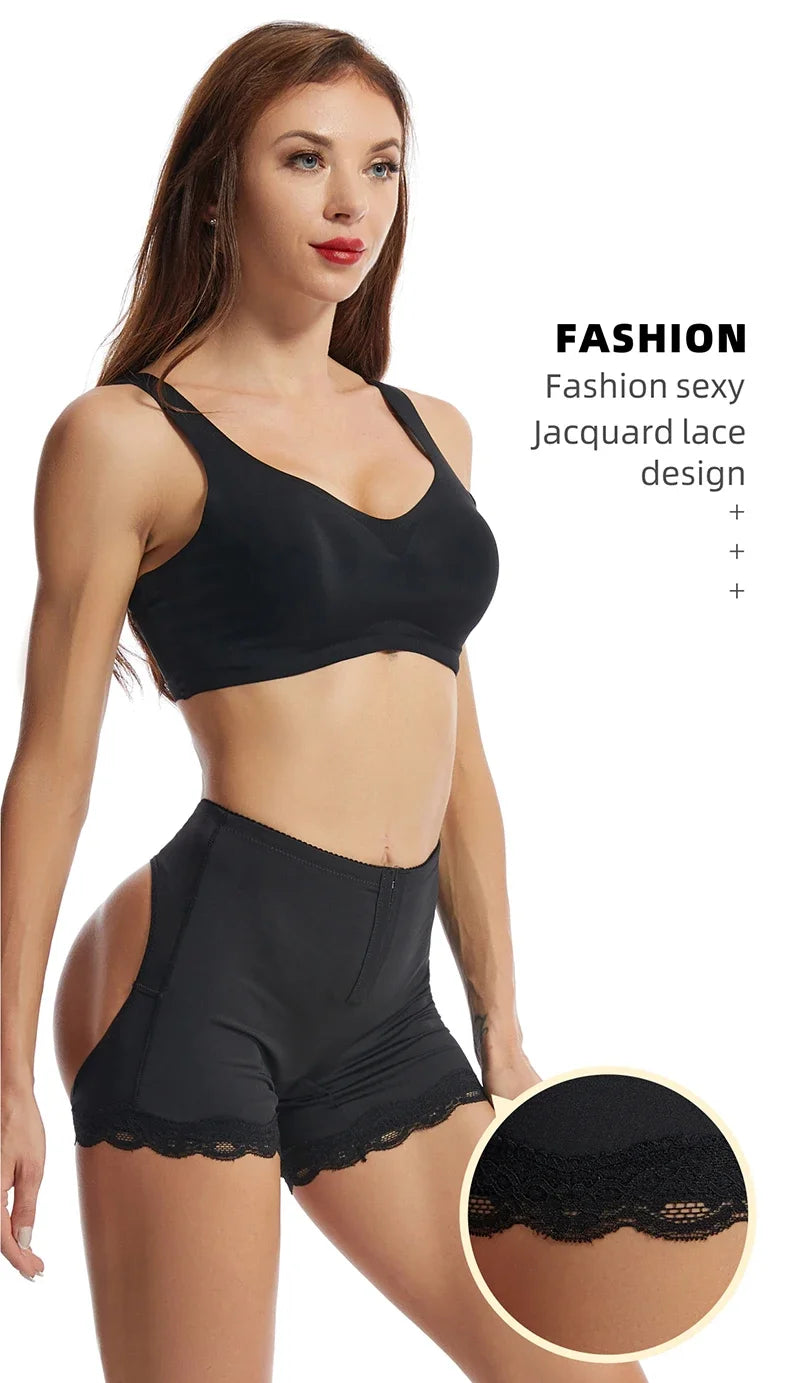 Women’s Butt Lifter Panties – Open-Butt Body Shaper Shorts with Tummy Control & Hip Enhancer Shapewear
