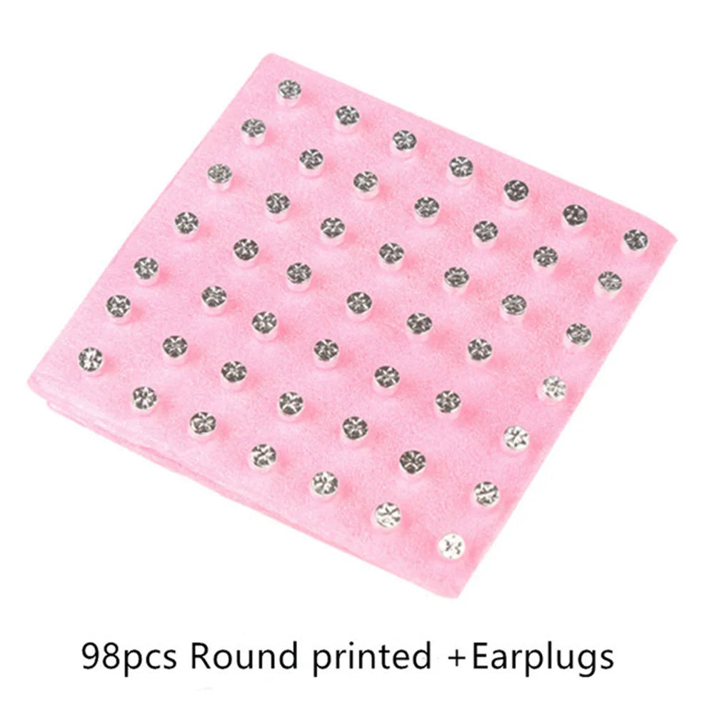 98pcs Ear Piercing Stud Earrings - Medical Body Jewelry Set for Piercing Gun Tools and Accessories