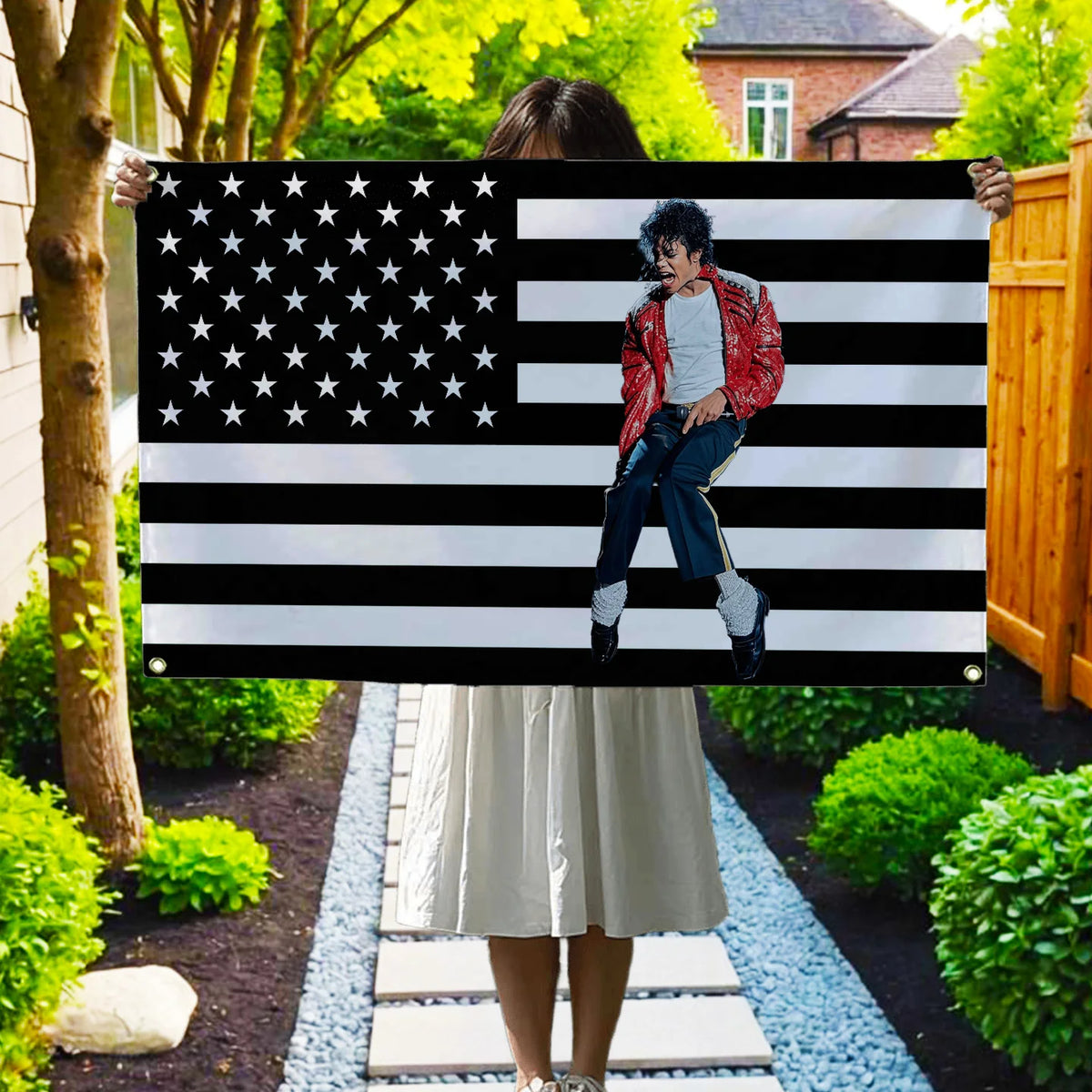 Michael Jackson Black Flag Tapestry - Decorative Wall Hanging for Bedroom, Garage & Home Decor