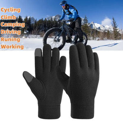 Warm Polar Fleece Winter Gloves – Touchscreen Thermal Gloves for Men & Women, Running & Hiking