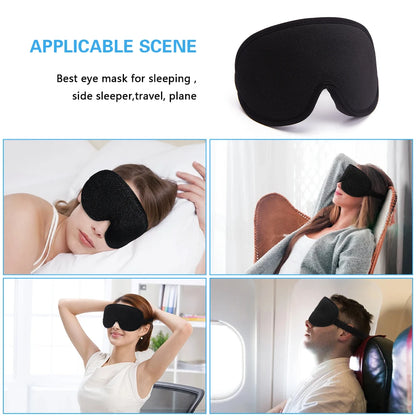 Silk Sleeping Mask - Soft Smooth Eye Cover for Travel, Rest, and Relaxation - Sleep Aid Blindfold