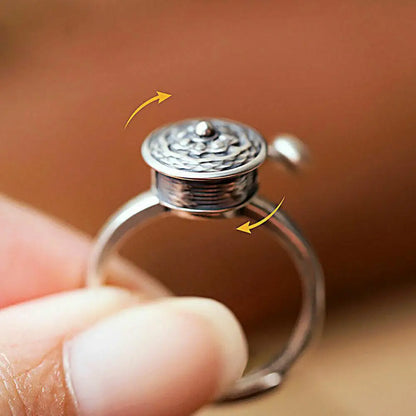 Adjustable Buddhist Rotating Finger Spinner - Good Luck Tibetan Prayer Anti-Stress Anxiety Tool