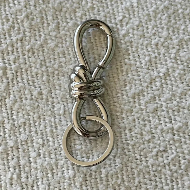 Unisex Essential Belt Icon Carabiner Keychain – Blackout Oval Solid Buckle for Men & Women Bag Accessories