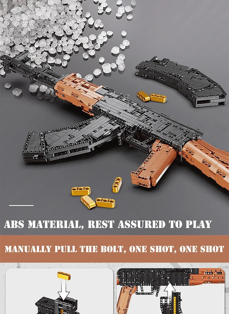 AK47 & AWM Sniper Gun Building Block Set – Military MOC Model Toy for Boys Holiday Gift