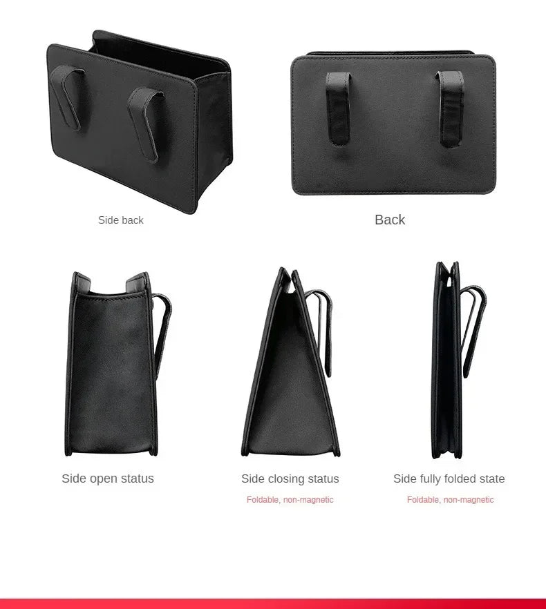 Car Trash Can & Storage Bag — Foldable Hanging Seat Back Organizer for Car Door & Interior Storage