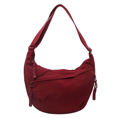 New Nylon Fabric Shoulder Bag – High Capacity Women's Crossbody Messenger Bag, Versatile & Leisure Hobo