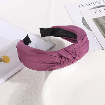 New Knotted Headbands for Women & Girls – Solid Color Hair Bands, Simple Retro Hair Hoop, Makeup Headwear, Hair Accessories