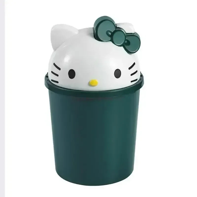 Sanrio Hello Kitty Kawaii Trash Can – Cute Dustbin for Bedroom & Living Room Garbage Disposal